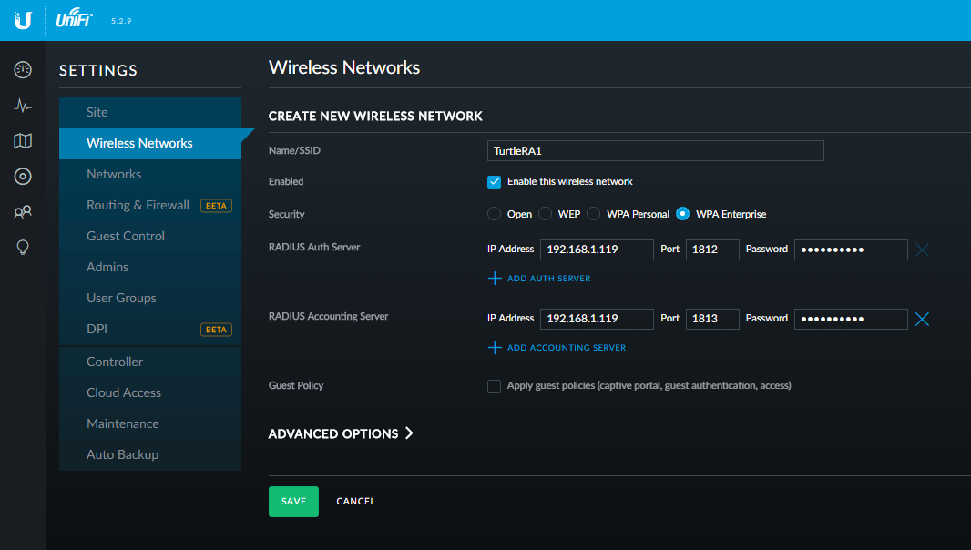 radius vlan assignment unifi